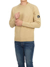 Lens Wappen Classic Crew Neck Wool Knit Top Beige - CP COMPANY - BALAAN 6