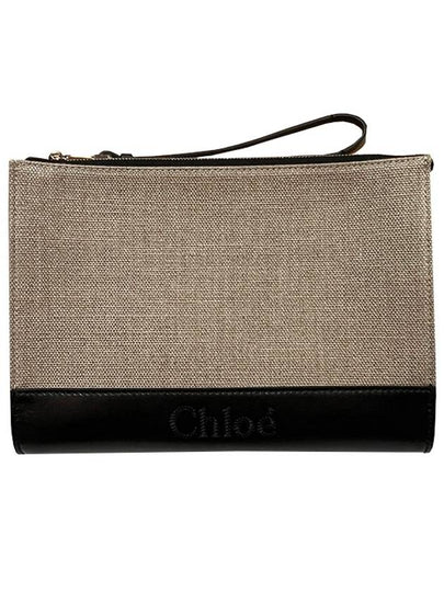 Sense Zipper Clutch Bag Beige Black - CHLOE - BALAAN 2