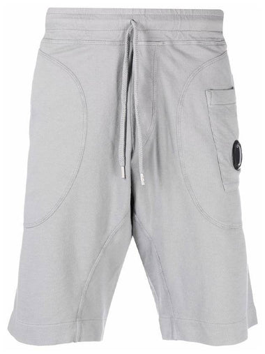 Men's Lens Wappen Bermuda Shorts Grey - CP COMPANY - BALAAN 1