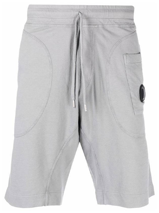 Men's Light Fleece Bermuda Shorts Gray - CP COMPANY - BALAAN 1