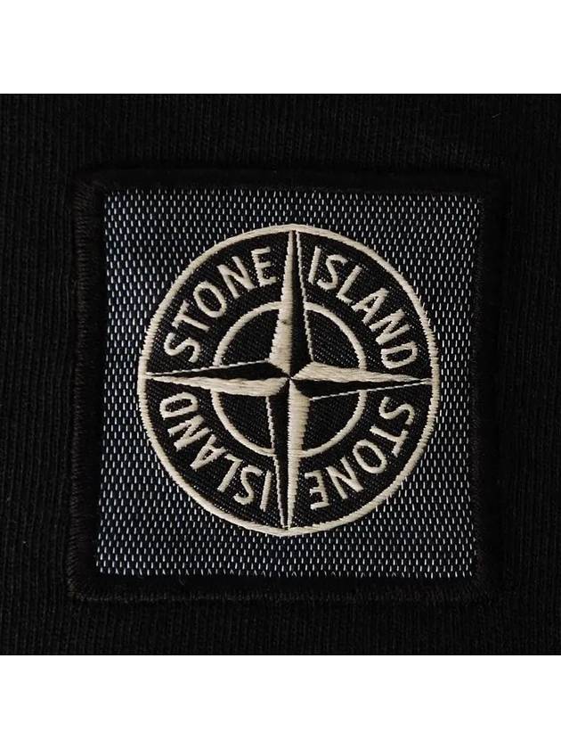 Combed Organic Cotton Jersey Short Sleeve T-Shirt Black - STONE ISLAND - BALAAN 5