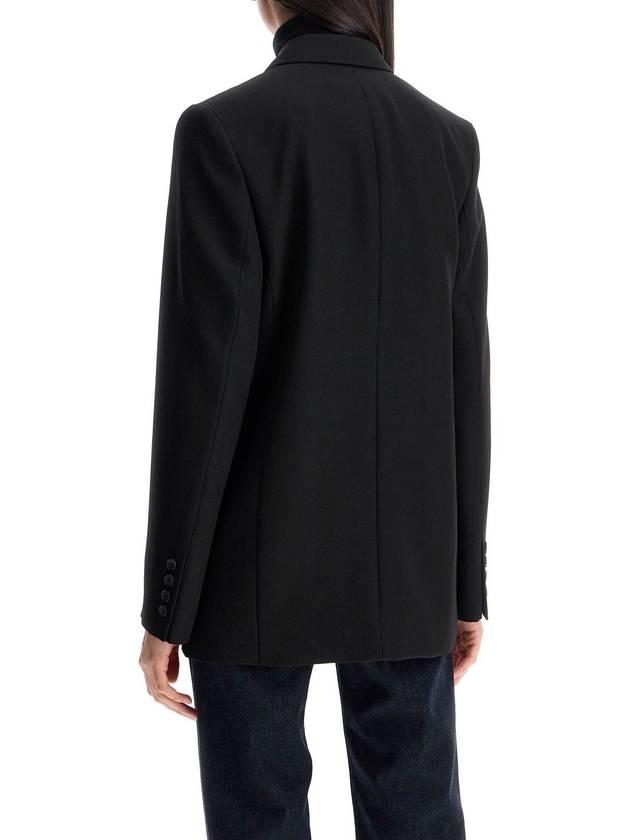 sustainable black oversized single-breasted jacket - TOTEME - BALAAN 3