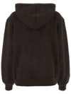 Cotton Fleece Hoodie Brown - PRADA - BALAAN 3