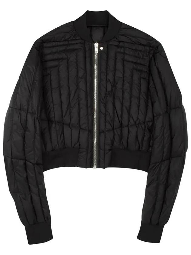 Fog Crop Goose Down Bomber Jacket Black - RICK OWENS - BALAAN 1