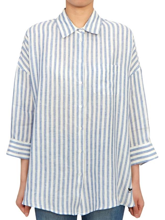 15111112650 ARDUINO 006 Women s Linen Shirt - MAX MARA - BALAAN 3