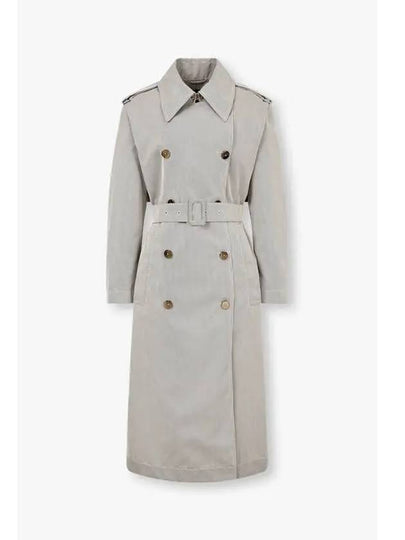 Women s Striped Pattern Trench Coat Black - GIORGIO ARMANI - BALAAN 1