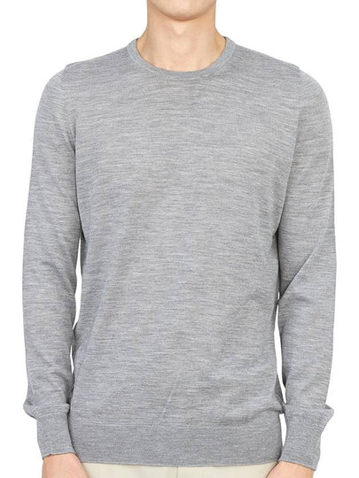 Men's Wool Knit Top Grey - JOHNSTONS OF ELGIN - BALAAN 2