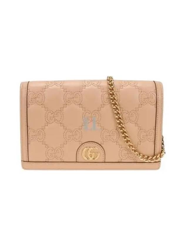 GG Matelassé Chain Long Wallet Rose Beige - GUCCI - BALAAN 2