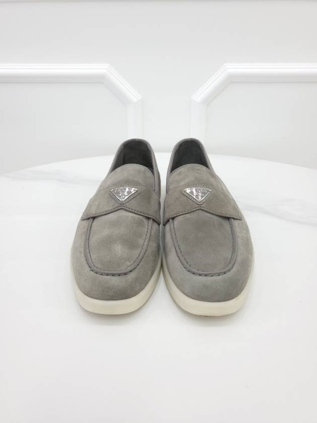 Triangle logo suede loafers 8 5 - PRADA - BALAAN 2