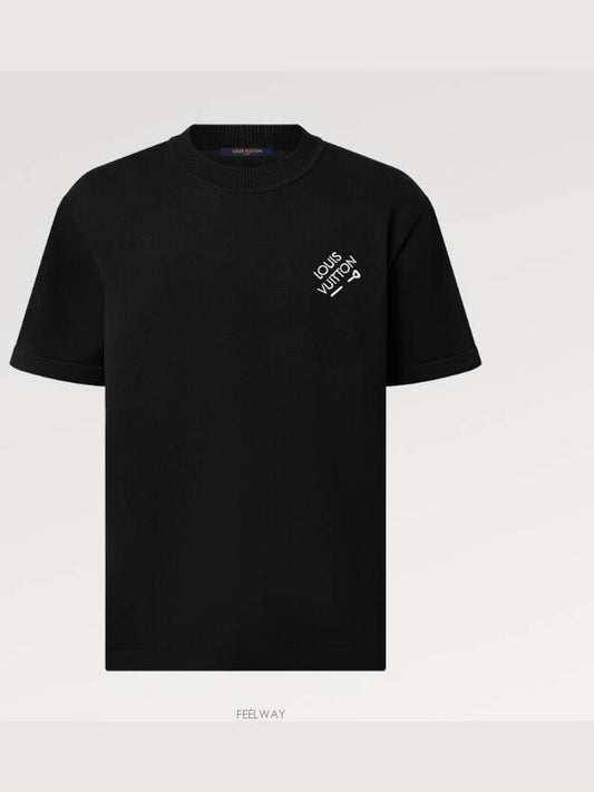 Signature Short Sleeve T Shirt Black 1AATXG - LOUIS VUITTON - BALAAN 2