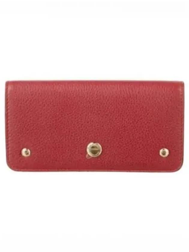 Rowe Calf Leather Long Wallet Red - BURBERRY - BALAAN 2