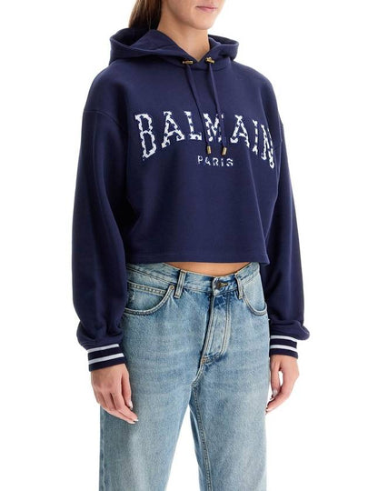 vichy logo cropped sweatshirt - BALMAIN - BALAAN 2