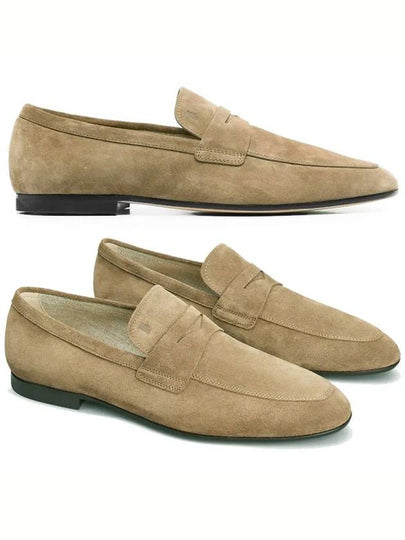 Penny Suede Loafers Beige - TOD'S - BALAAN 2