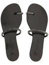 24SS Colorful Strap Toe Ring Flat Sandals Black E100038 013 - GIUSEPPE ZANOTTI - BALAAN 4