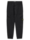 Compass Badge Pleated Track Pants Black - STONE ISLAND - BALAAN 2