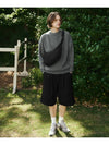 _WIDE ONE TUCK BERMUDA SWEAT SHORTS BLACK - THE GREEN LAB - BALAAN 4