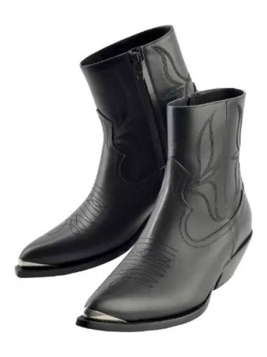 Calfskin metal toe leon zip boots - CELINE - BALAAN 1