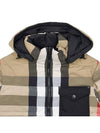 Check Reversible Hooded Padding Beige - BURBERRY - BALAAN 7