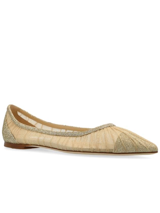 Jimmy Choo Ballet Flats ‘Love’, Women's, Gold - JIMMY CHOO - BALAAN 4