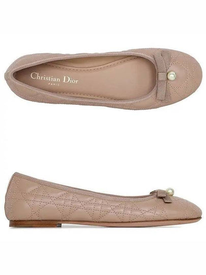 Quilted Cannage Calfskin Ballerina Flat Pink - DIOR - BALAAN 2