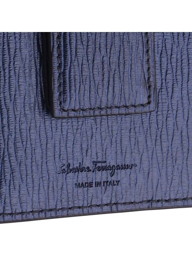 FERRAGAMO Gancini Card Case 66 A387 NAVY - SALVATORE FERRAGAMO - BALAAN 3