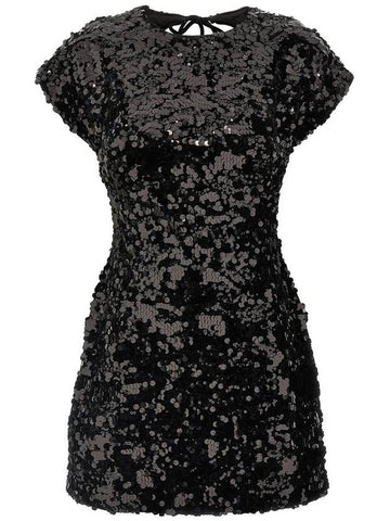 Ganni 'Velvet Sequins Mini' Dress - GANNI - BALAAN 1