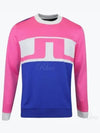 Jones Crew Neck Sweatshirt Blue Pink - J.LINDEBERG - BALAAN 2