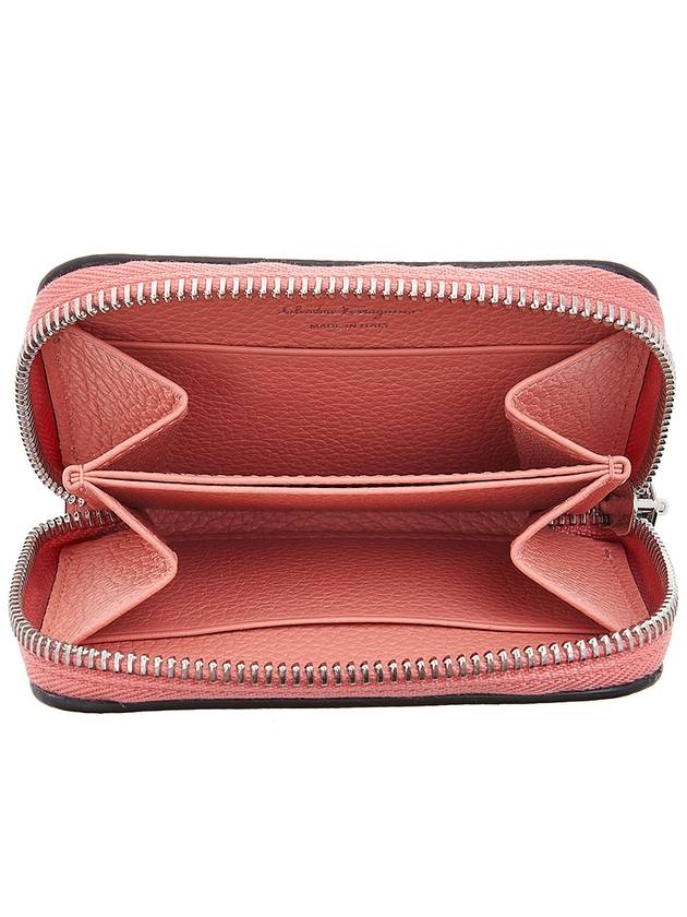 Women's Gancini Logo Zipper Card Wallet Pink - SALVATORE FERRAGAMO - BALAAN 11