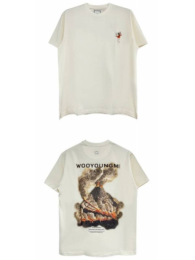 Seoul Back Logo Mountain Graphic T Shirt White - WOOYOUNGMI - BALAAN 5