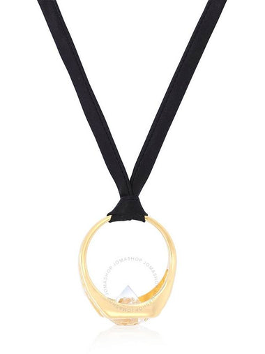 Burberry Ladies Gold-Plated Ring Detail Silk Necklace - BURBERRY - BALAAN 1