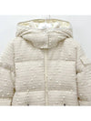 Women s FOURMINES Tweed Logo Patch Short Down Padded Jacket White Ivory 1A00160 5980U M11 - MONCLER - BALAAN 3