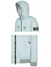 Wappen Patch Nylon Hooded Jacket  Blue - STONE ISLAND - BALAAN 6