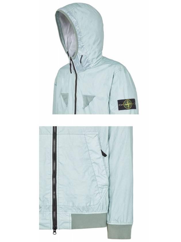 Wappen Patch Nylon Hooded Jacket  Blue - STONE ISLAND - BALAAN 6