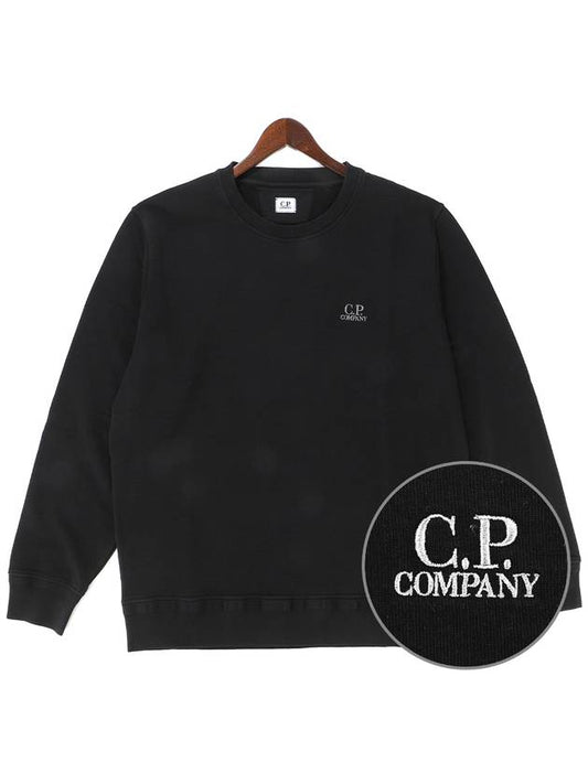 14CMSS136B 005398G 999 Logo Embroidery Sweatshirt - CP COMPANY - BALAAN.