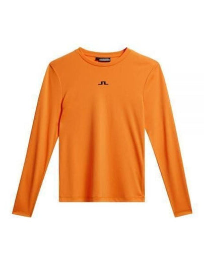 Women's Ada LS Long Sleeve T-Shirt Persimmon Orange - J.LINDEBERG - BALAAN 2