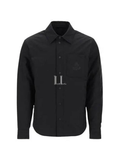 Men's Logo Long Sleeve Shirt Black - MONCLER - BALAAN 2