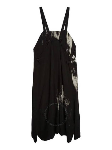 Y'S Ladies Black Blurred Pansy Print Dress, Brand Size 1 (X-Small) - YOHJI YAMAMOTO - BALAAN 2