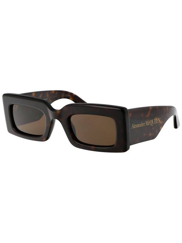 Eyewear Bold Tortoiseshell Rectangular Frame Sunglasses AM0433S - ALEXANDER MCQUEEN - BALAAN 3