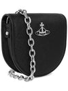 Saffiano Nano Saddle Shoulder Bag Black - VIVIENNE WESTWOOD - BALAAN 5