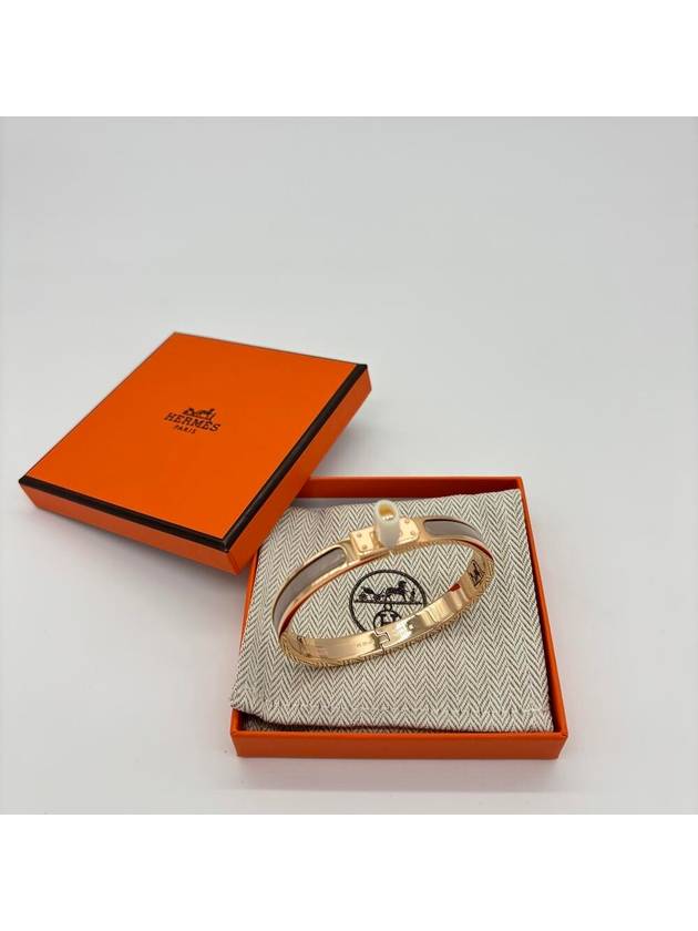 Mini Clic Kelly Bracelet Marronglace Rose Gold - HERMES - BALAAN 2