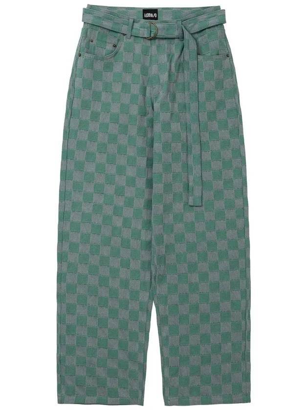 Checkerboard Wide Jean Mint - AJOBYAJO - BALAAN 1