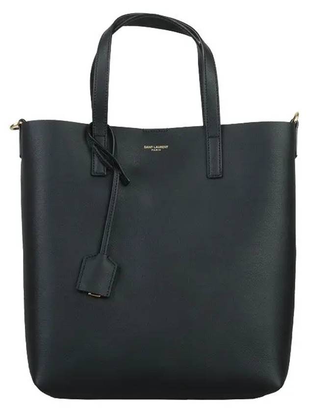 Shopping Toy Supple Leather Tote Bag Black - SAINT LAURENT - BALAAN 2