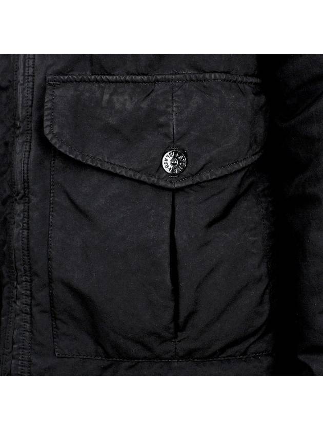 Logo David TC Down Hooded Jacket Black - STONE ISLAND - BALAAN 9