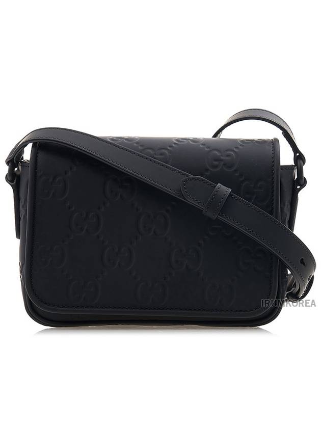 GG Rubbereffect Shoulder Bag Black - GUCCI - BALAAN 2