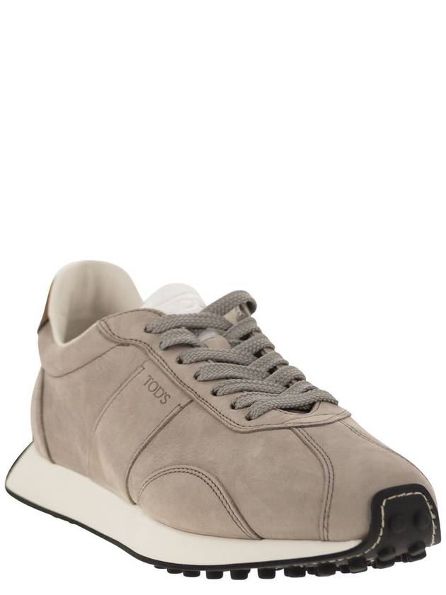 T Vintage Leather Low Top Sneakers Gray - TOD'S - BALAAN 3