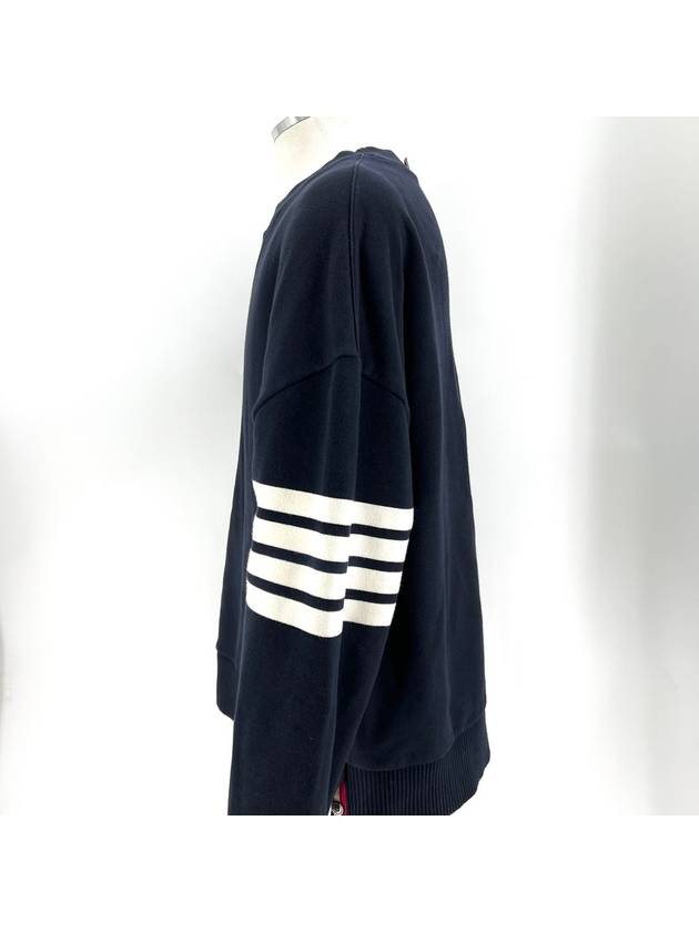 4 line armband loose fit sweatshirt - THOM BROWNE - BALAAN 3