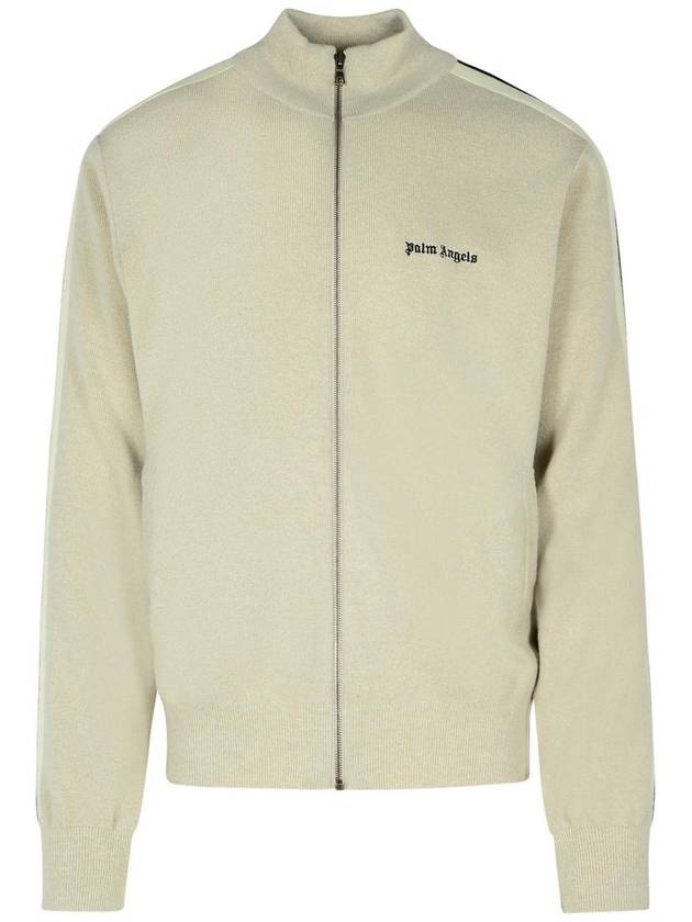 Palm Angels 'Track' Grey Wool Blend Sweatshirt - PALM ANGELS - BALAAN 1