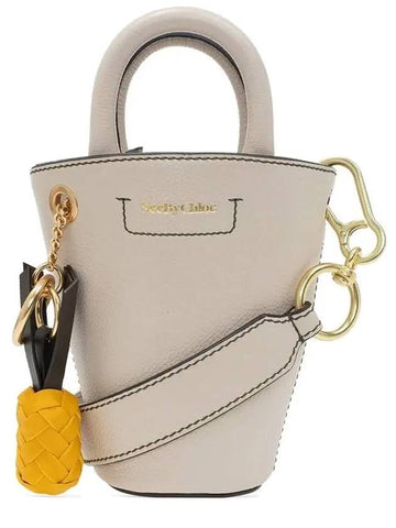 Cecilya Drawstring Mini Bucket Bag Cement Beige - CHLOE - BALAAN 1