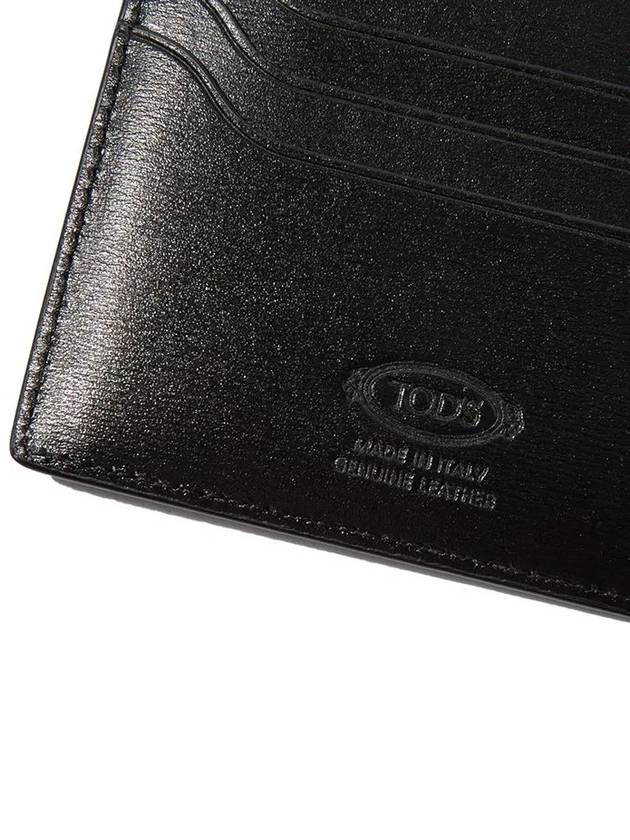 Metal T Logo Leather Card Wallet - TOD'S - BALAAN.