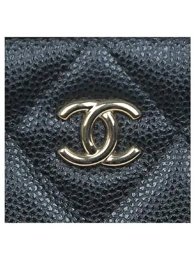 COCO Champagne Gold Logo Black Caviar Classic New Medium Clutch - CHANEL - BALAAN 4